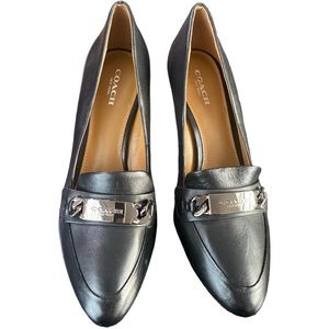 Coach Leather Black Heels Size 6.5